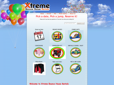 xtremebouncehouserentals.com snapshot