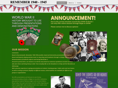 remember1940-1945.org.uk snapshot