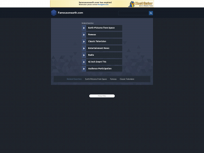 famousonearth.com snapshot