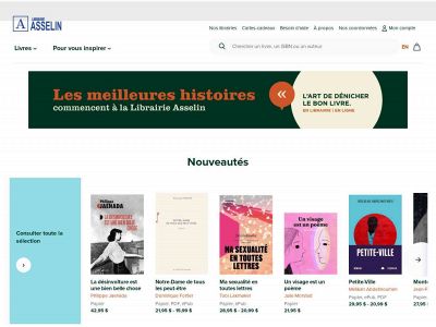 librairieasselin.ca snapshot