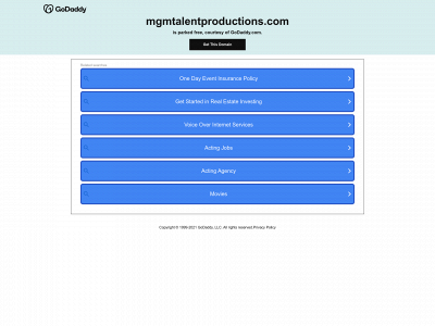 mgmtalentproductions.com snapshot