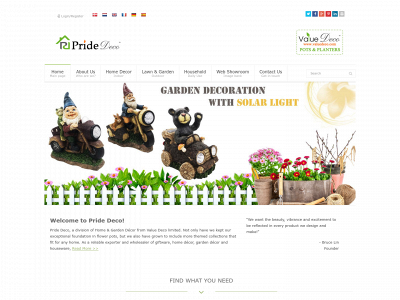 pridedeco.com snapshot