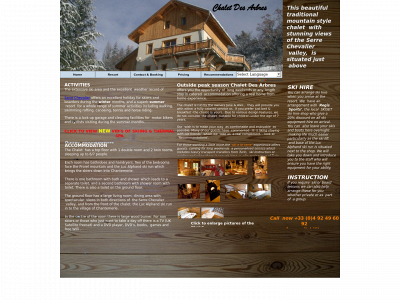 chaletdesarbres.com snapshot