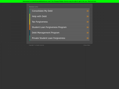 studentloansdebtadvisors.com snapshot