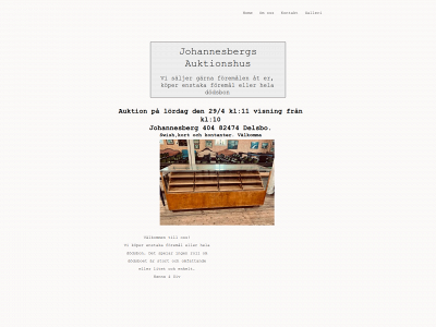 johannesbergsauktionshus.se snapshot