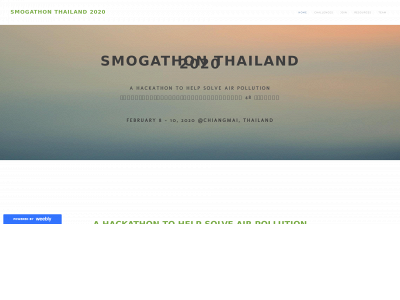 www.smogathonthailand.org snapshot