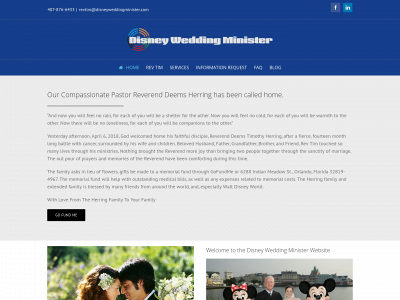 disneyweddingminister.com snapshot