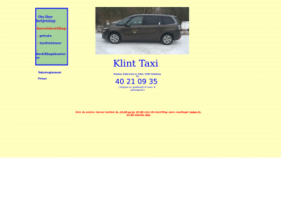 klinttaxi.dk snapshot