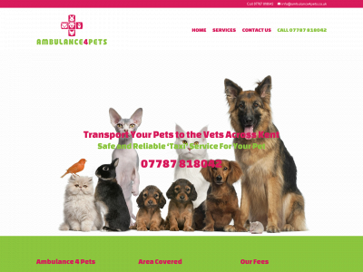 ambulance4pets.co.uk snapshot