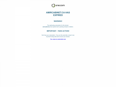 amircabinet.ca snapshot