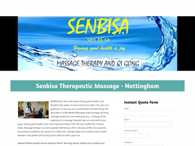 senbisamassagetherapy.co.uk snapshot