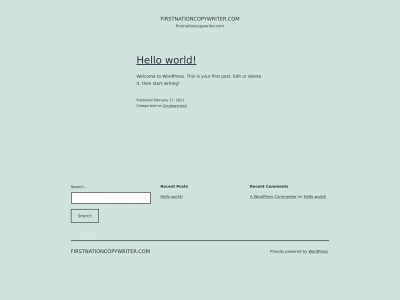 firstnationcopywriter.com snapshot