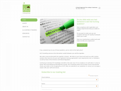 algconsulting.com.au snapshot