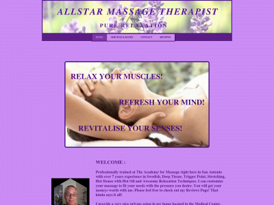 allstarmassagetherapist.com snapshot
