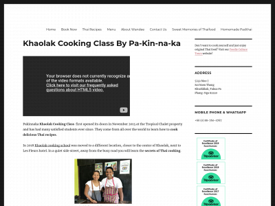 khaolakcookingclass.com snapshot