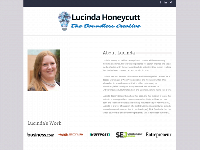 lucindahoneycutt.com snapshot
