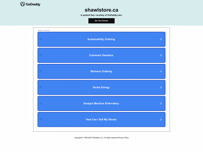 shawlstore.ca snapshot