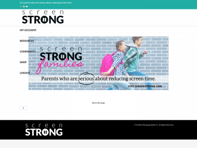 screenstrongfamilies.com snapshot
