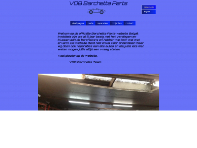 vdbbarchettaparts.be snapshot