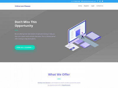 onlineliveclasses.com snapshot