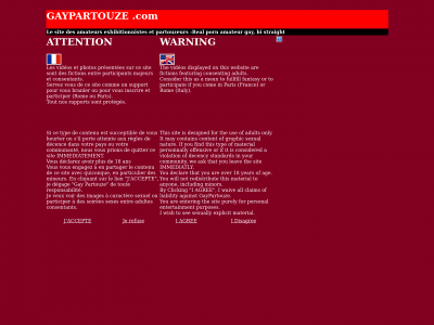 gaypartouze.com snapshot