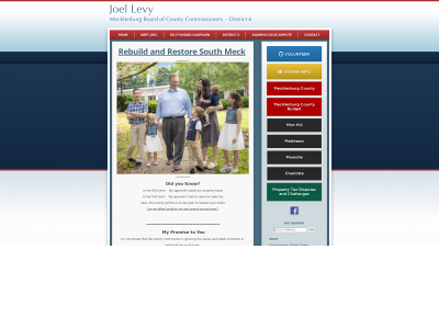 voteforlevy.com snapshot
