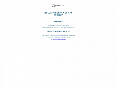 bellarosespa.net snapshot