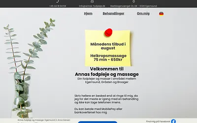 annas-fodpleje.dk snapshot