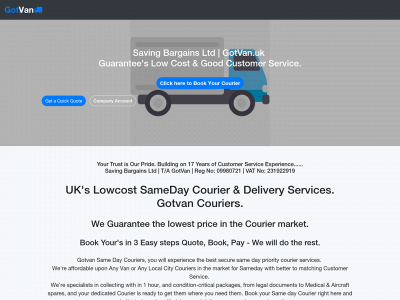gotvan.uk snapshot