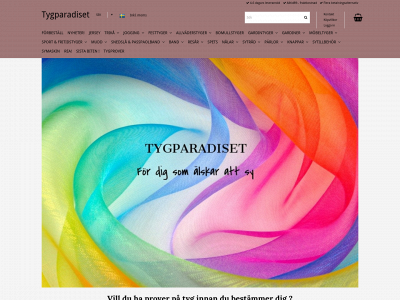 tygparadiset.se snapshot