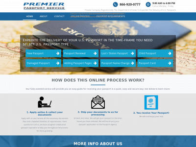 premierpassportservice.com snapshot