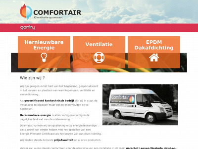 comfortair.be snapshot
