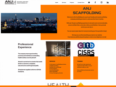 anj-scaffolding.co.uk snapshot