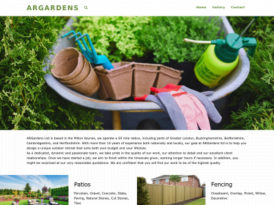 argardens.co.uk snapshot