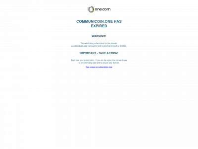 communicoin.one snapshot