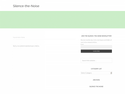 silence-the-noise.com snapshot