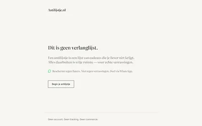 antilijstje.nl snapshot