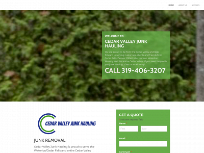 www.cedarvalleyjunkhauling.com snapshot