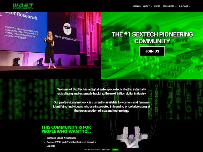 womenofsextech.com snapshot