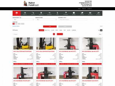 bigfootforklift.com snapshot