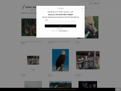kerryadcockart.com snapshot