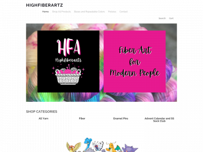 www.highfiberartz.com snapshot