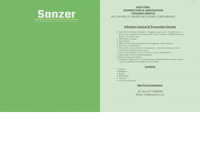 sanzer.co.uk snapshot