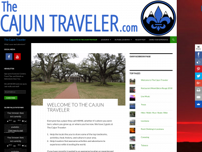 thecajuntraveler.com snapshot