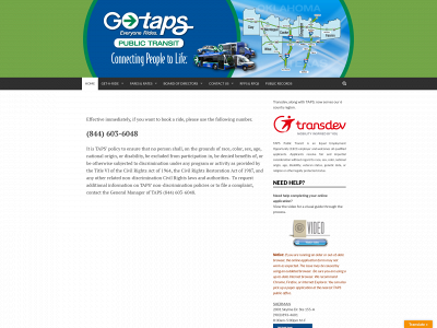tapsbus.com snapshot