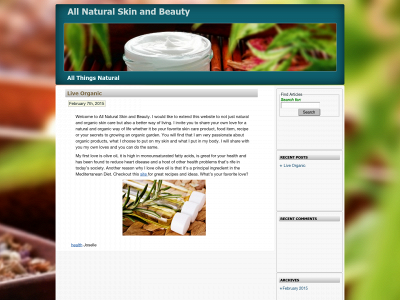 allnaturalskinbeauty.com snapshot