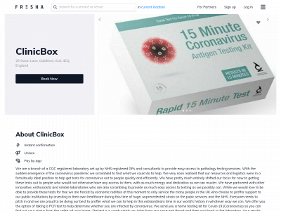 clinicbox.co.uk snapshot