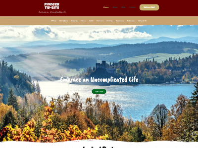 pioneertidbits.com snapshot