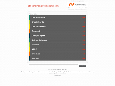 abbaanointinginternational.com snapshot