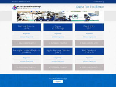 portal.afit.edu.ng snapshot
